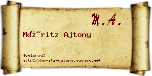 Móritz Ajtony névjegykártya